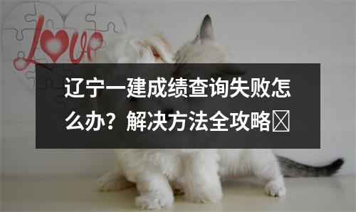 遼寧一建成績查詢失敗怎么辦?解決方